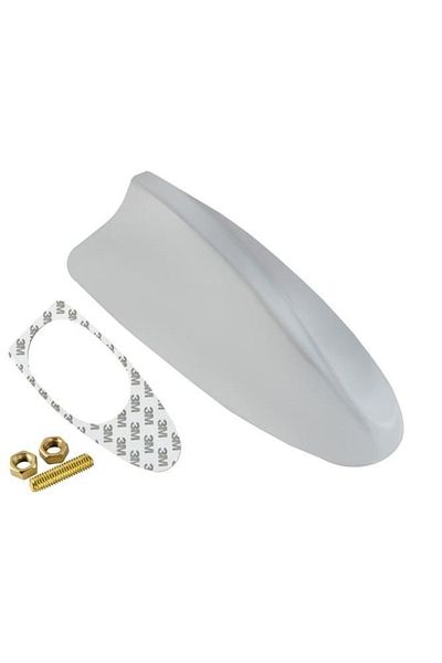 ideal STORE Universal Car Antenna Shark Tail, white IdealStore, 7.5 x 17 x 6 cm, efficient radio reception