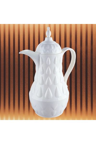 BASURRAH White Tea and Coffee Thermos, 1 Liter
