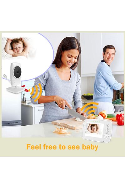 IDL idealStore SuperCam Baby Video and Audio Monitoring System, 3.2 inch Screen, Two-way Communication