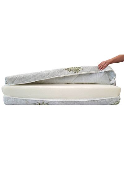 Somnart Mattress cover 160x200x25, Aloe Vera, quilted, washable, removable, with 4-sided zipper