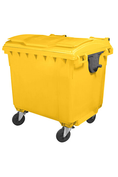 ideal STORE idealStore EcoPub Professional Container, Flat Lid, 360 Rotation Wheels, Virgin Plastic, Zinc Metal