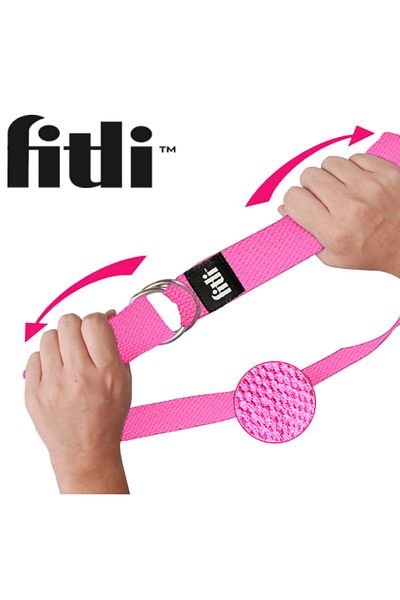Fitli Curea de Yoga pentru exercitii de intensitate , 300 cm, Roz