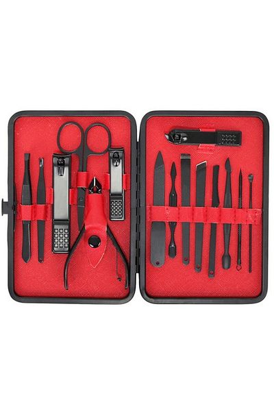 ideal STORE idealStore TungSteel Manicure and Pedicure Kit, 15 Elements, Allergy-Free, Stainless Steel