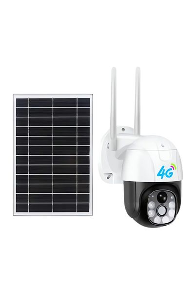 ZanaCasei Surveillance Camera with 4G SIM, Solar Panel and Motion Sensor