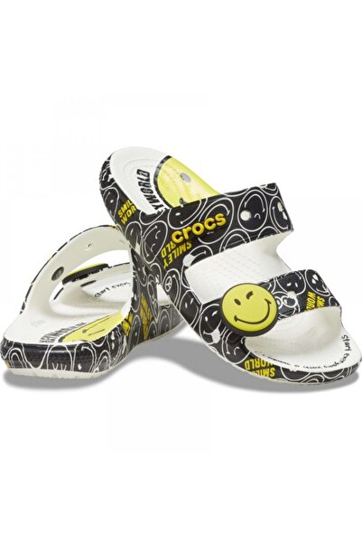 Crocs Smiley World Sandal Classic Slippers - White/Multi