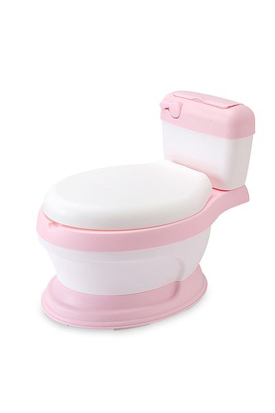 Little Mom Olita educationala pentru copii Little Mom Simulation Potty Pink, design realist ergonomic, colac mo