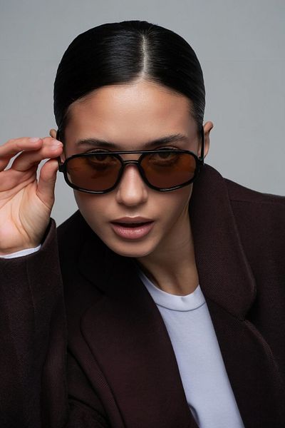 COOLANDBETTER Margot Oval Pilot Thin Frame Popular Sunglasses