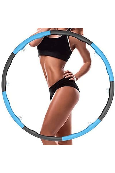 Fitli Cerc fitness Hula Hoop, Diametru reglabil 73-95 cm, Albastru