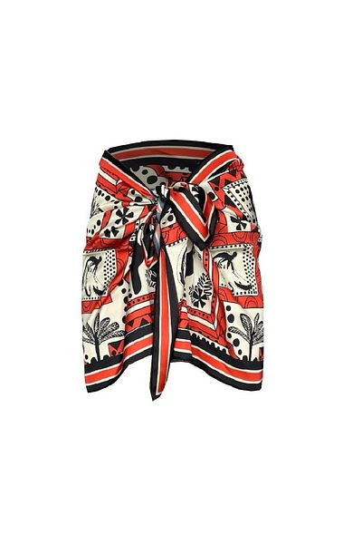 Bolder Coral Pomegranate Flower Tribal Pareo (Not Show Inside) 50*145 cm
