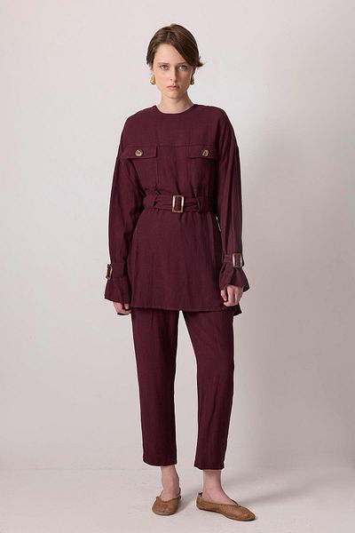 Touché Privé Linen Textured Belt Set