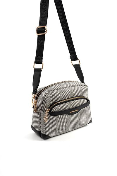 Silver Polo Silver & Polo Black White - Black SP1201 Geantă Crossbody pentru femei