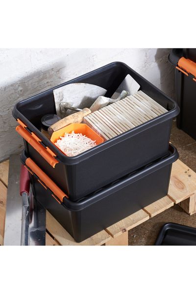 Orthex Box with lid, SmartStore Pro 15, Black, 40x30x19 cm