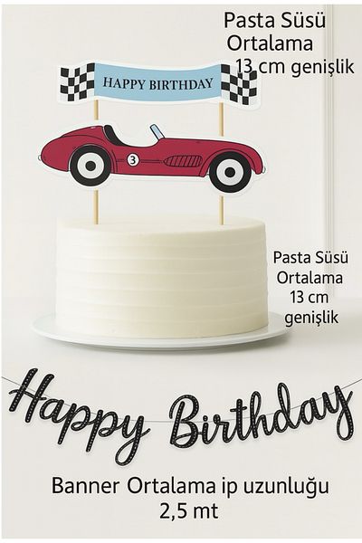 Partifabrik Racing Themed 2 Piece Party Set Happy Birthday