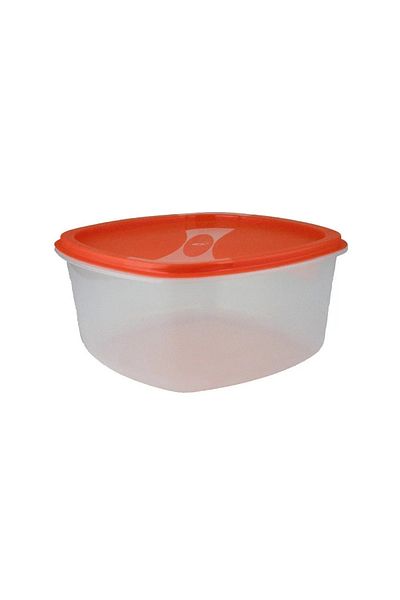 BASURRAH 5.5L Orange Round Plastic Tobruk Can – Durable Storage Container with Lid