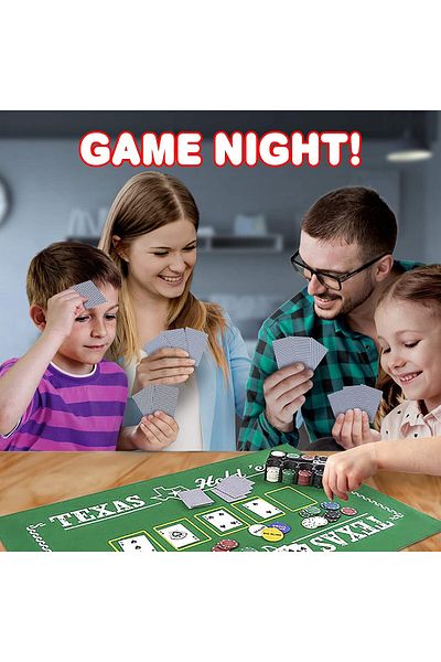 ideal STORE Set de Poker Complex 200 de jetoane idealSTORE, Texas Hold'em Poker Set, Echipat cu, Cutie de alumin