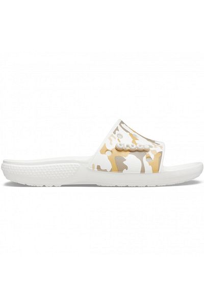 Crocs Classic Crocs Printed Camo Slide Slippers 46-47 EU - M12 US Alb - White/Multi