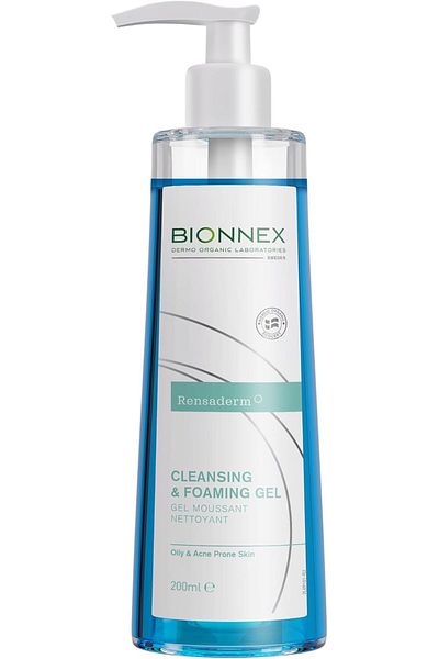 Bionnex Rensaderm Cleansing & Foaming Gel - Deep Pore Cleanser for Oily & Acne-Prone Skin, 200 ml