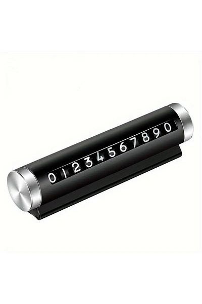 jetfast 2 Pieces Black Car Parking Phone Number Counter Flip Adjustable Torpedo Top Cylinder Number Counter