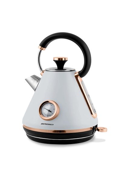 ideal STORE Electric Kettle with Thermometer Modern Kettle idealStore, 1.7L Capacity, Non-Slip Swivel Base