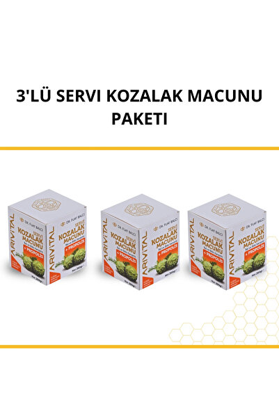 ARIVİTAL 3'lü Dr. Fuat Balcı Servi Kozalak Macunu (Propolisli) Paketi