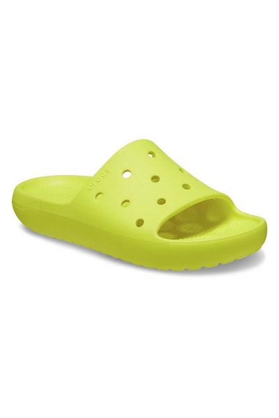 Crocs Classic Slide V2 Slippers 39-40 EU - M7/W9 US Green - Acidity