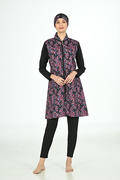 Fantasy Πλήρως καλυμμένο μοτίβο ύφασμα αλεξίπτωτο Hijab μαγιό 3109