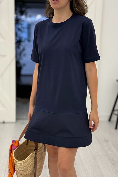 Act Pepicino Kids&Boutique Navy Blue Green Detail Dress 1047