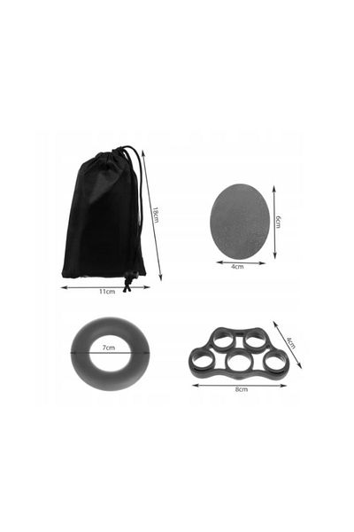 ideal STORE Set 9 Benzi exercitii de Mana/Incheietura idealSTORE, Include 3 Benzi de Cauciuc pentru degete, 3 Bi