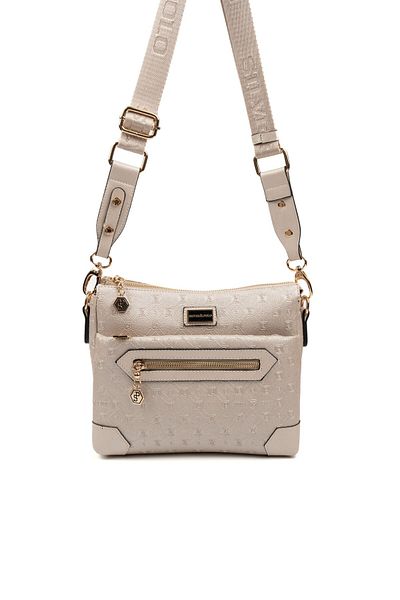 Silver Polo Silver & Polo Beige - S.Beige Sp1110 Women's Crossbody Bag