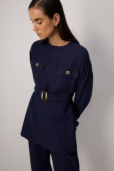 Touché Privé Linen Textured Belt Set