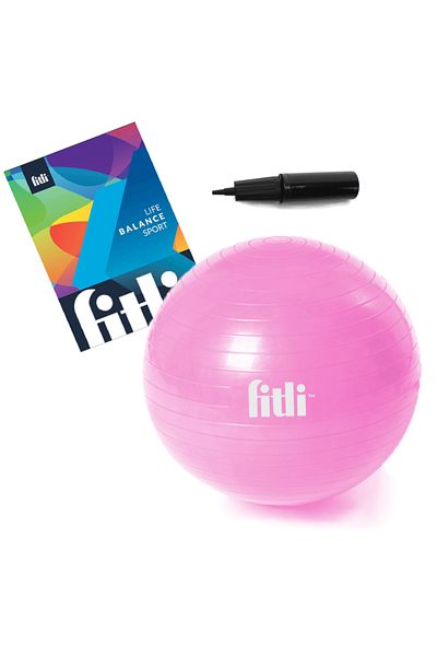 Fitli Minge fitness 55cm, pompa inclusa,Roz