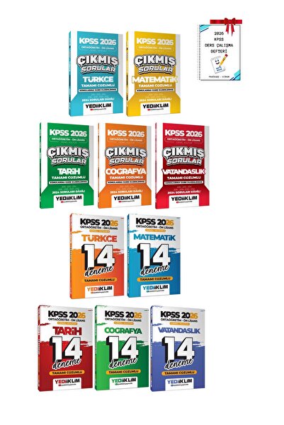 Yediiklim Yayınları 2026 KPSS Ortaöğretim Ön Lisans Konularına Göre Çıkmış So...
