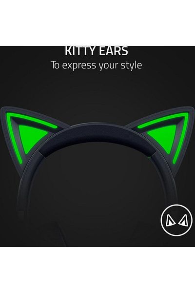 RAZER Kraken Kitty V2 - Wired RGB Headset with Kitty Ears - Black