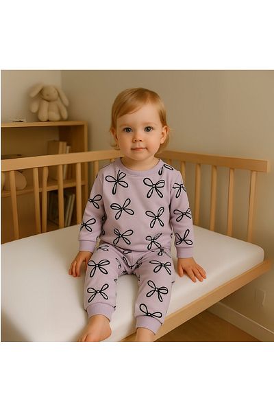 LOVE MAXX Pijama Set for Girl Bowties
