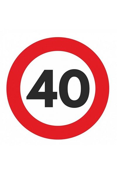 ideal STORE IdealSTORE reflective speed limit sticker 40 Km/h