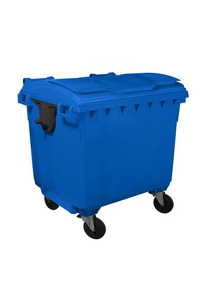 ideal STORE Container Profesional IdealStore, Dotat cu capac, 4 roti pivotante, Plastic de Inalta densitate, 110