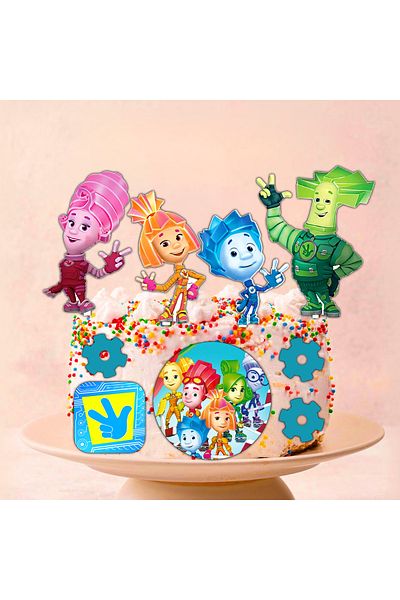 Bloom Atelier Fixiki Cake Figurines, Set of 9 Cake Accessories, Cake Decoration Accessories, Cake Decorations