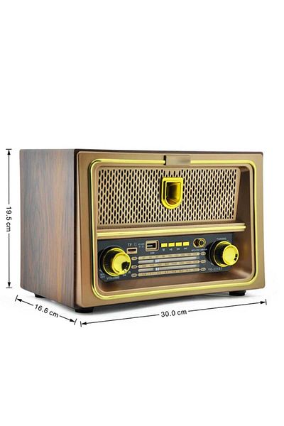 Yuegan Rechargeable Wireless Radio Classic FM Radio Multicolor