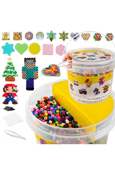 ideal STORE Set of 5000 Iron Beads idealSTORE, Includes Templates, 10 Ironing Pads, Papers