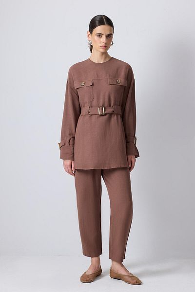 Touché Privé Linen Textured Belt Set