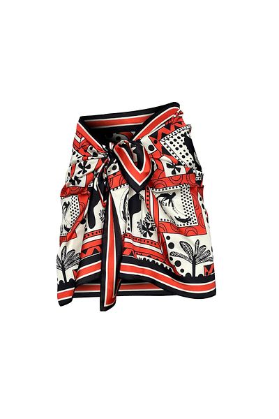 Bolder Coral Pomegranate Flower Tribal Pareo (Not Show Inside) 50*145 cm