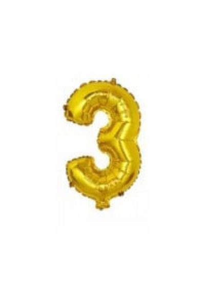 Blusmart Birthday Balloon Number 3, PVC, 35 Cm