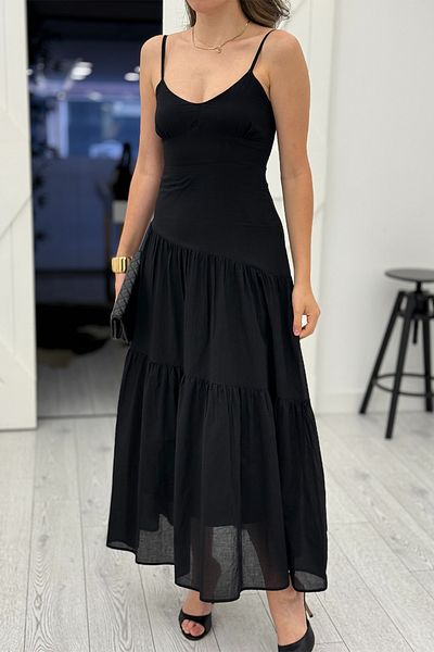 Act Pepicino Kids&Boutique Black Asymmetrical Dress 17284