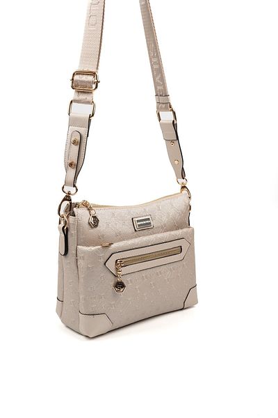 Silver Polo Silver & Polo Beige - S.Beige Sp1110 Women's Crossbody Bag