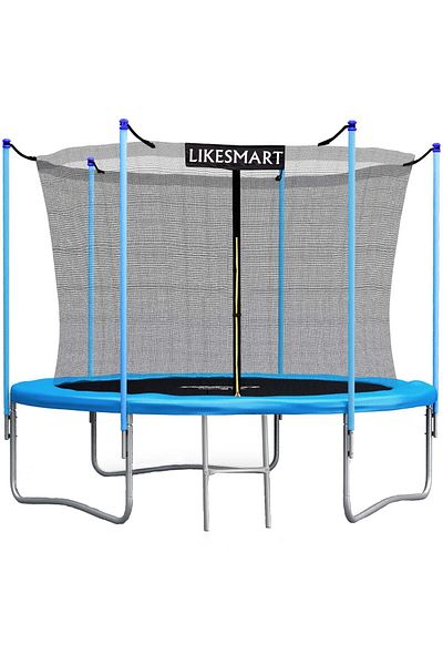 İSP Trampoline 312 CM ISP "LIKESMART" Steel, with Protective Net, Access Ladder, 150 Kg, 54 Springs