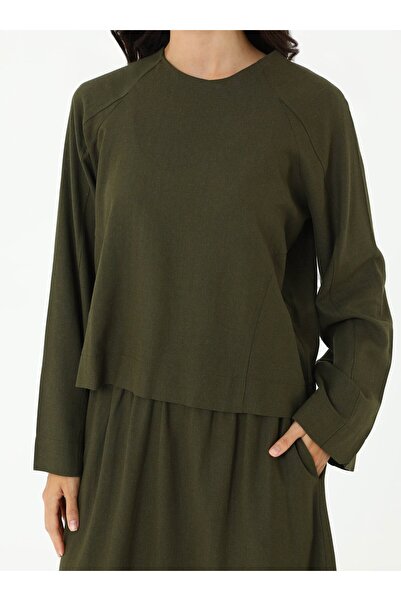 Benin Блуза та спідниця з суміші льону - хакі - Бенін