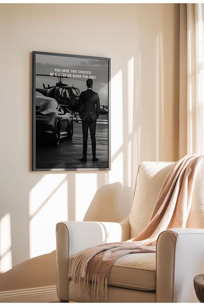 21mxm Motivational Canvas Poster, GT-R Night Drive Art, "Crave Success" Quote, Fuel Your Hustle 2025