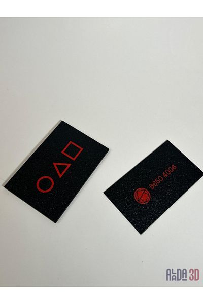 epoksi Squid Game 3 Card Holder and Invitation Card