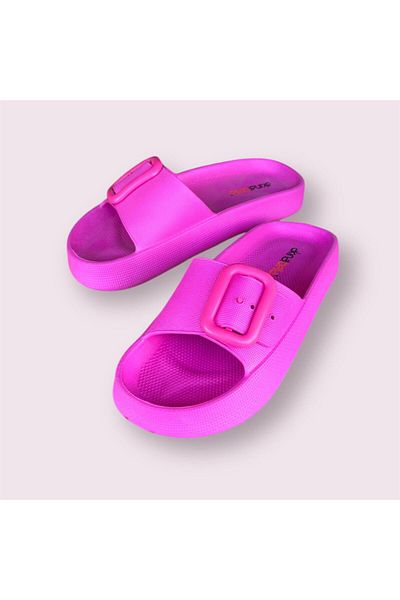 AkınalBella Women's Single Buckle Ultrasoft Sole Soft Beach Pool Daily Home Slippers