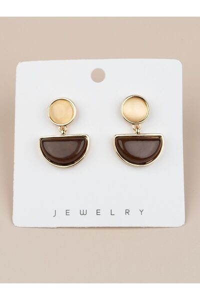 Portakal Esintisi أقراط متدلية من حجر الأكريليك أميثيسا